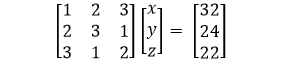 Matrix form of System of Linear equations